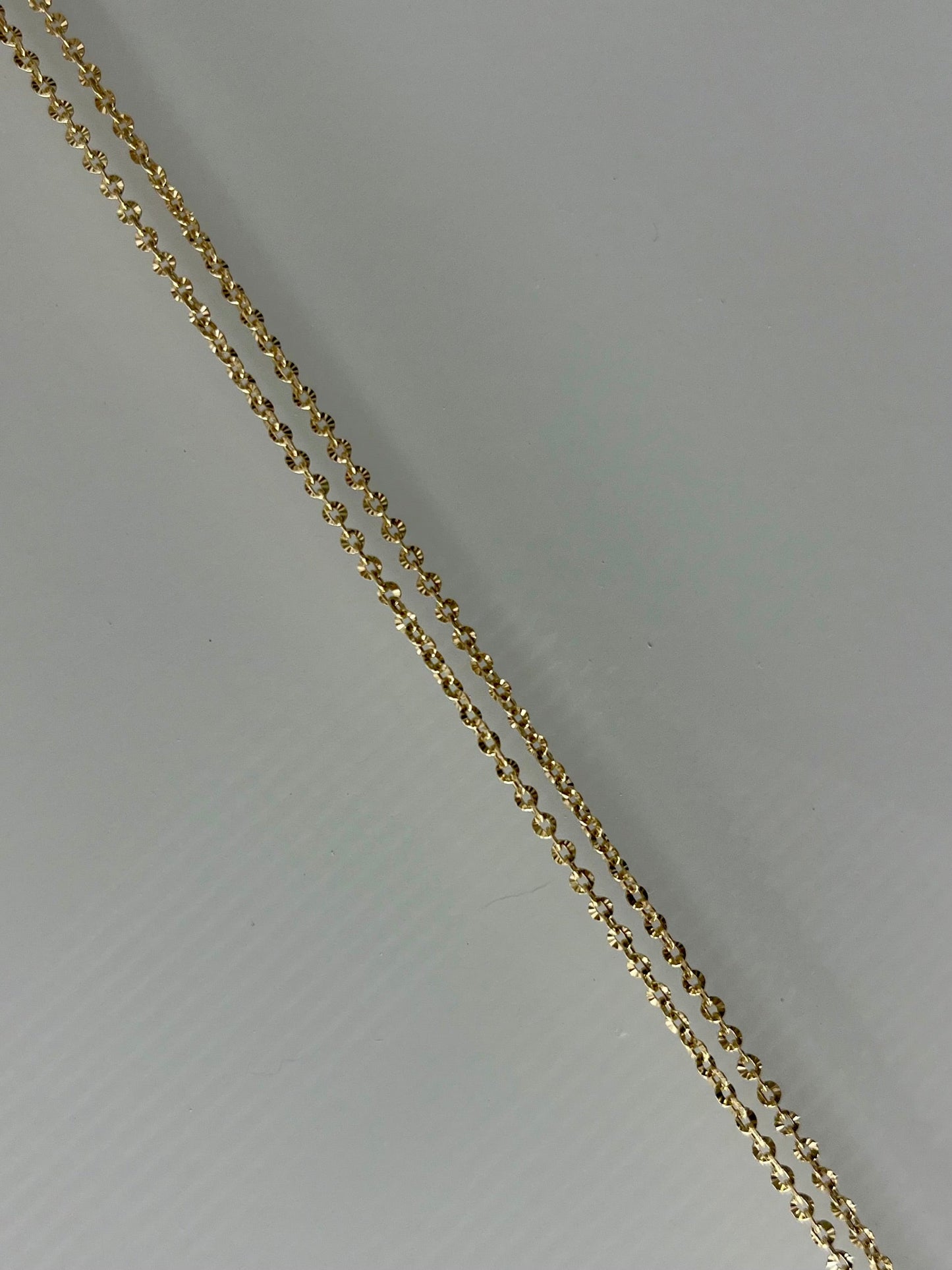 18" 14k Solid Gold Rolo Star Chain