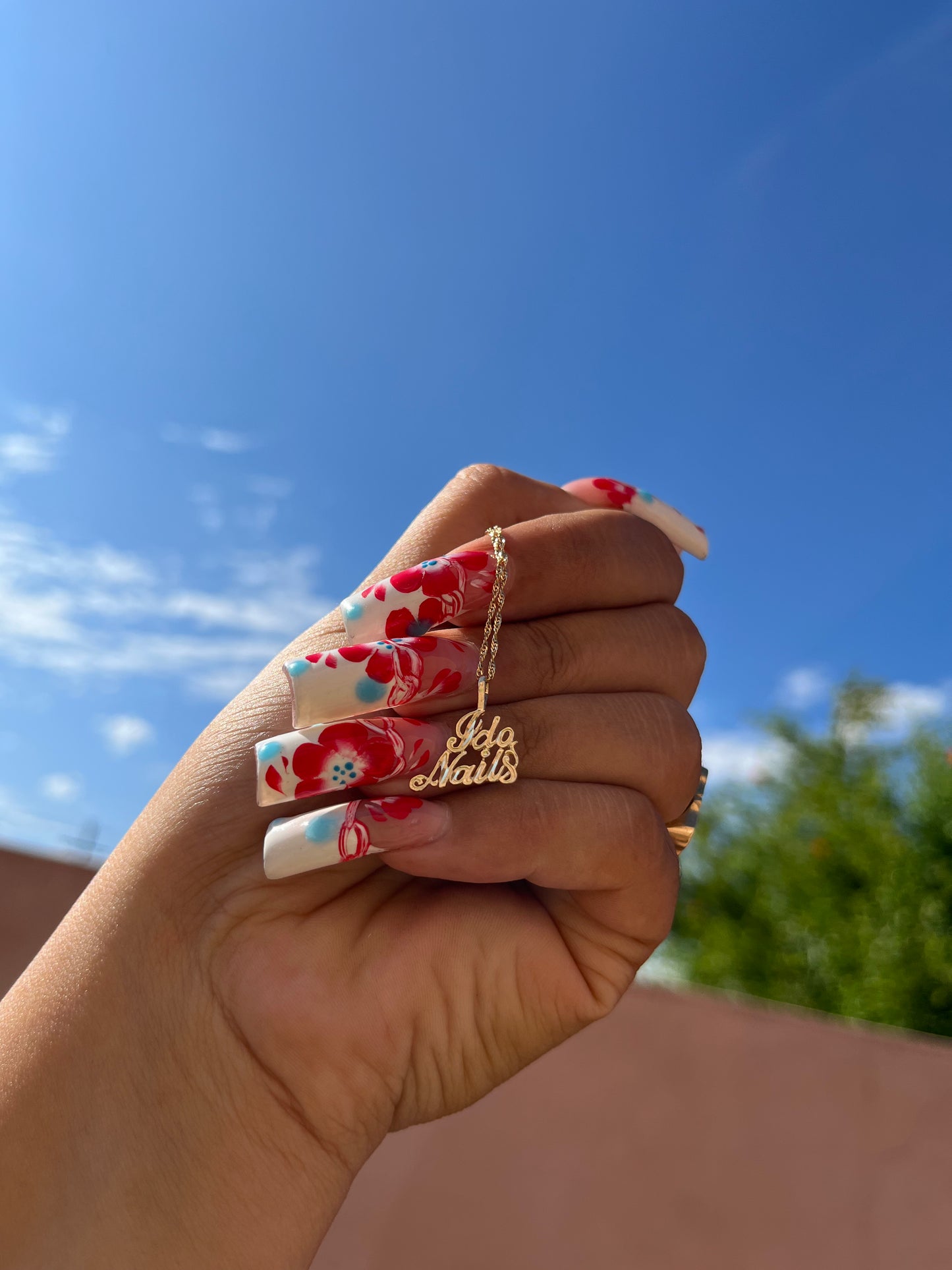 14k Gold "I do Nails" Charm