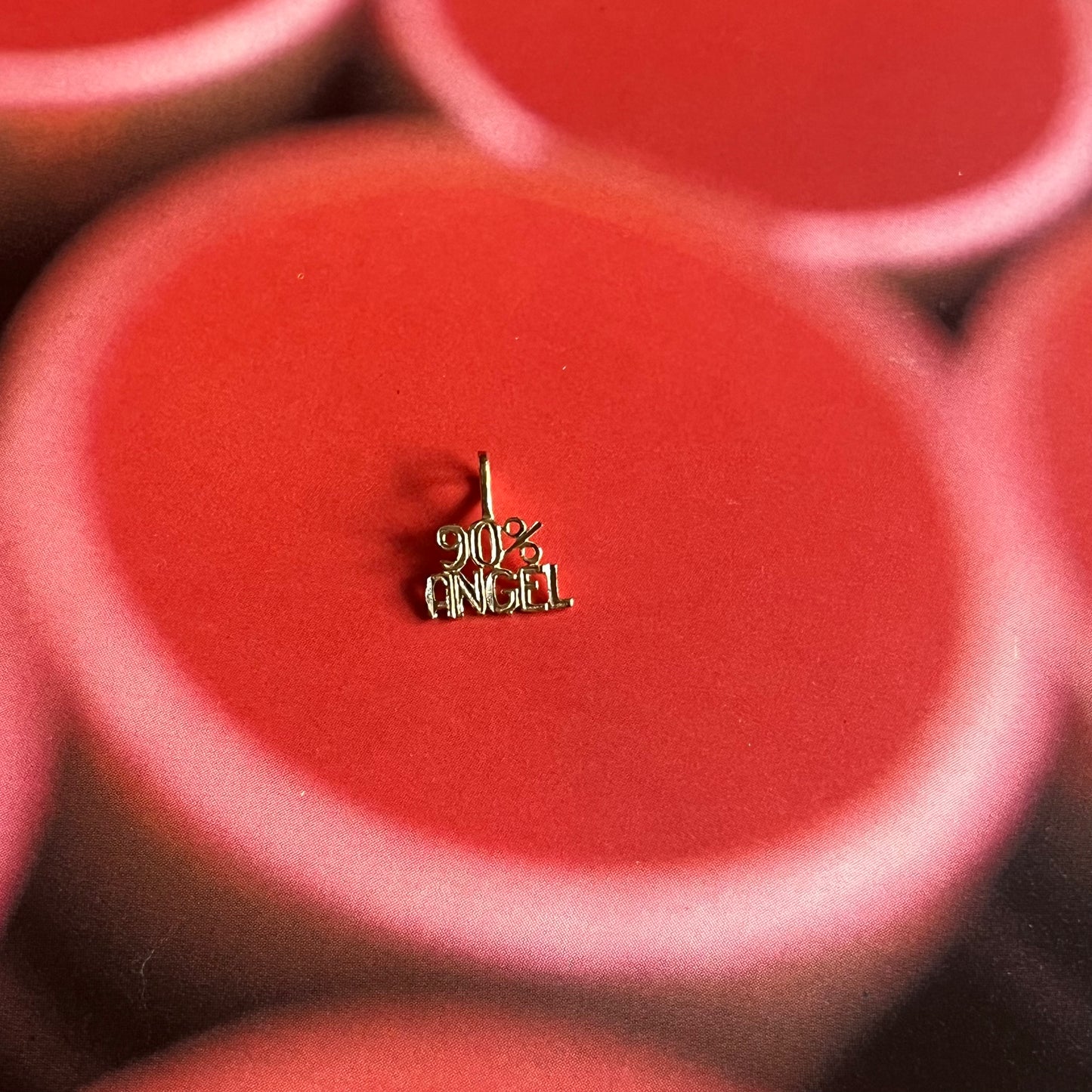 14k Gold "90% Angel" Charm