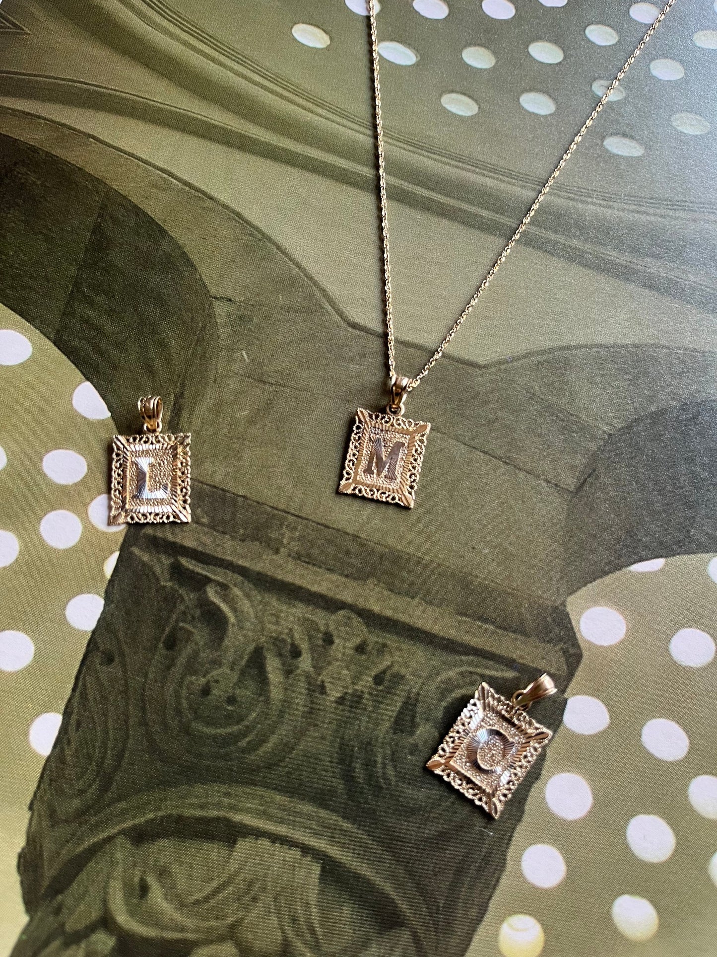 14k Gold Initial Charms