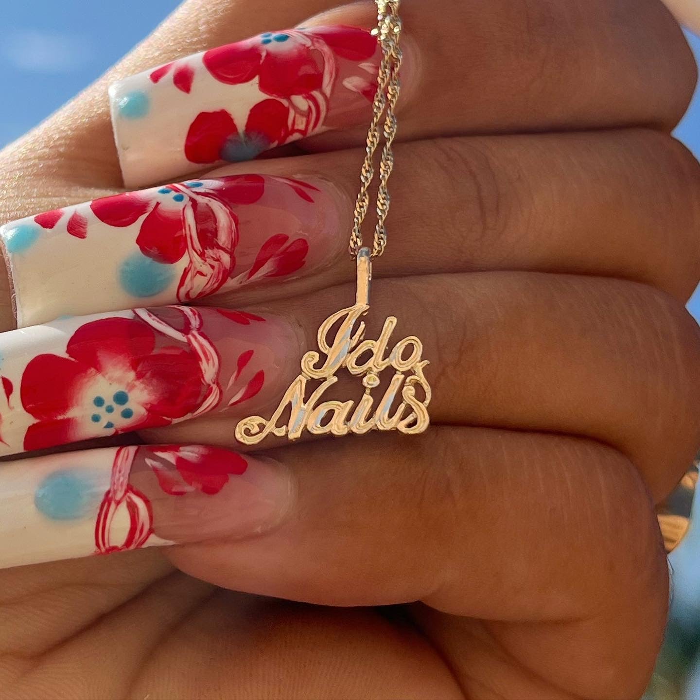 14k Gold "I do Nails" Charm