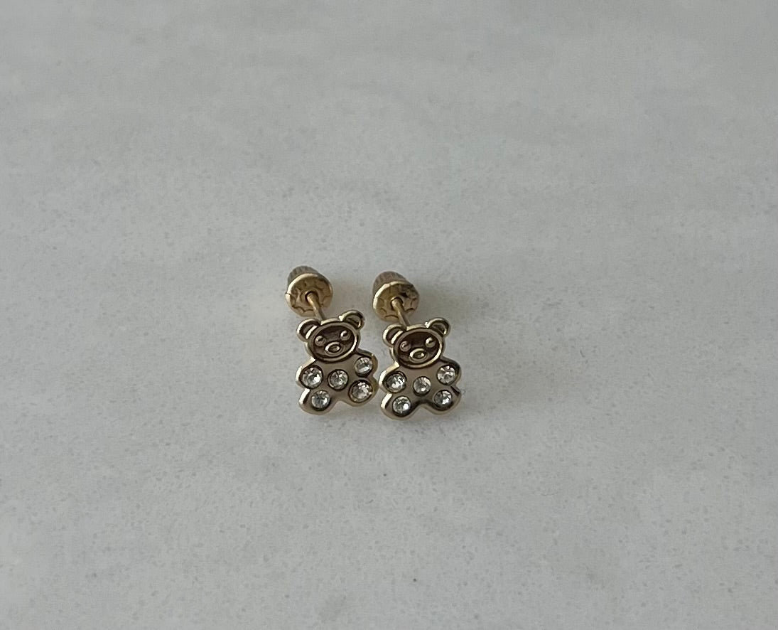 14k Teddy Studs