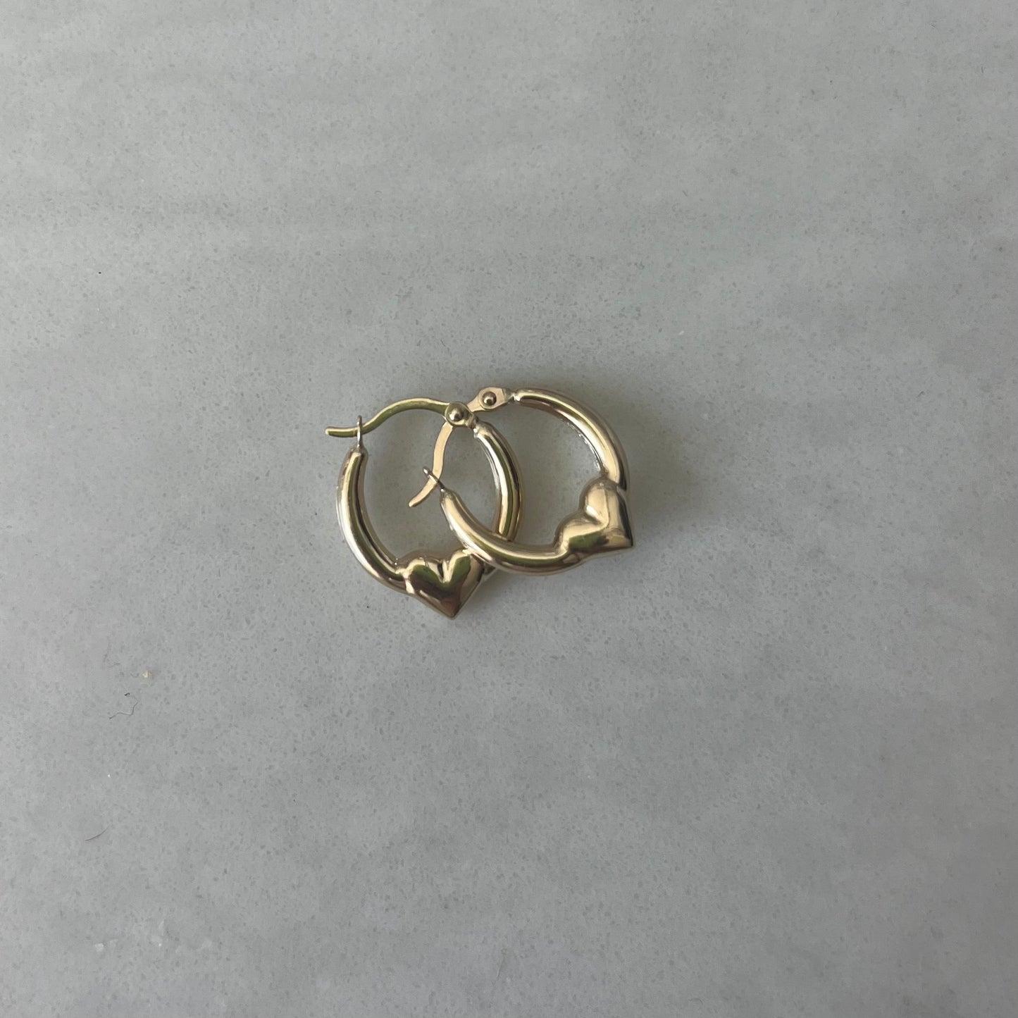 14k Multi Heart Hoop Earrings