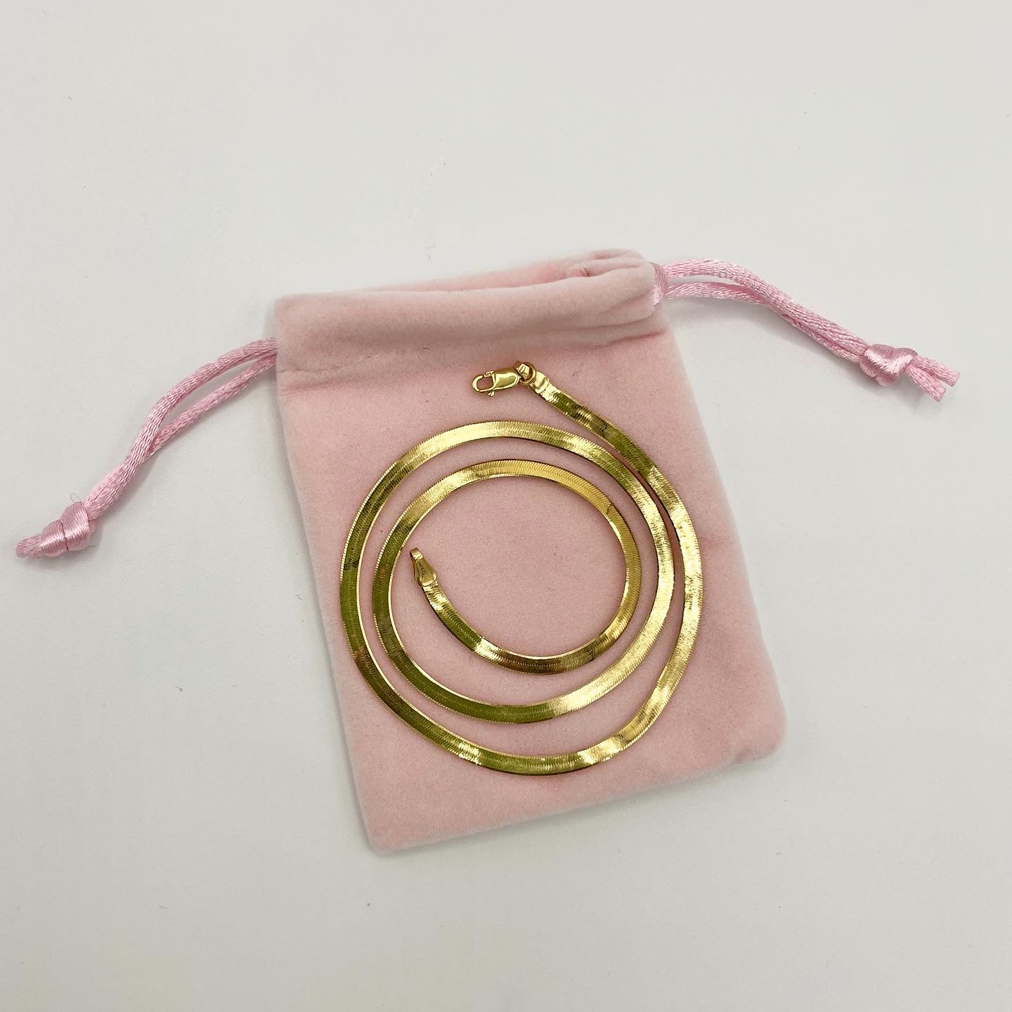 14k Gold Herringbone Chain