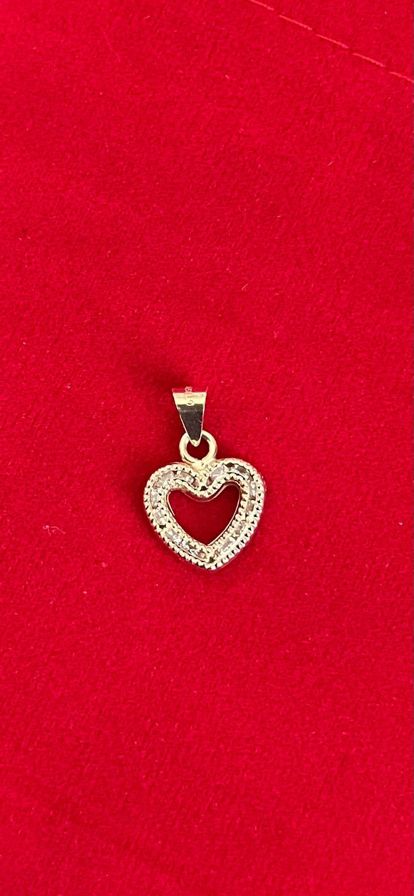 14k Gold Diamond Heart