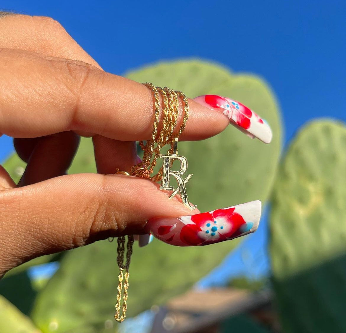14k Gold Rx Charm