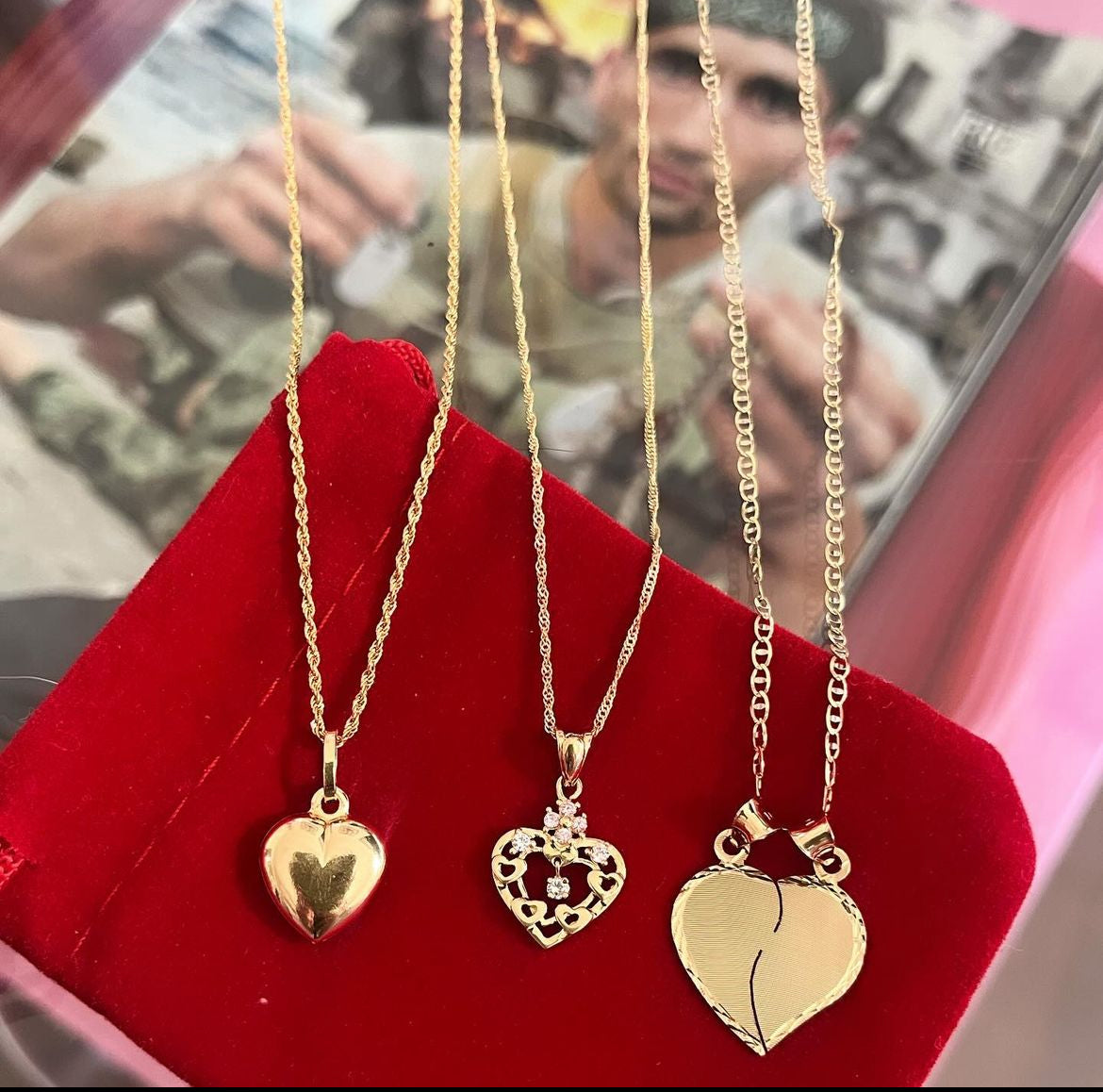 14k Diamond Heart Charm