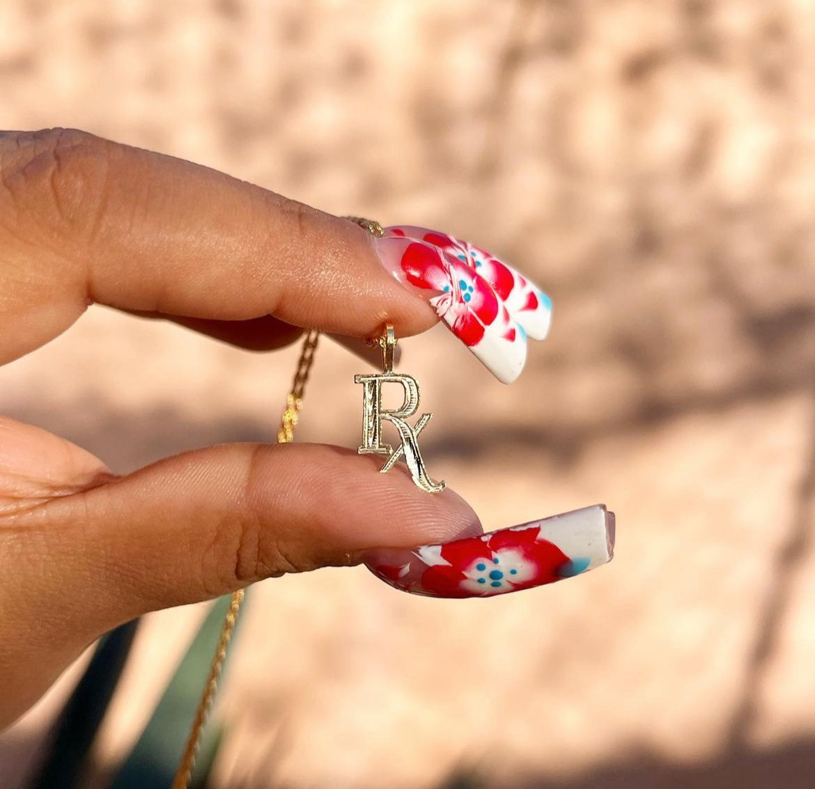 14k Gold Rx Charm