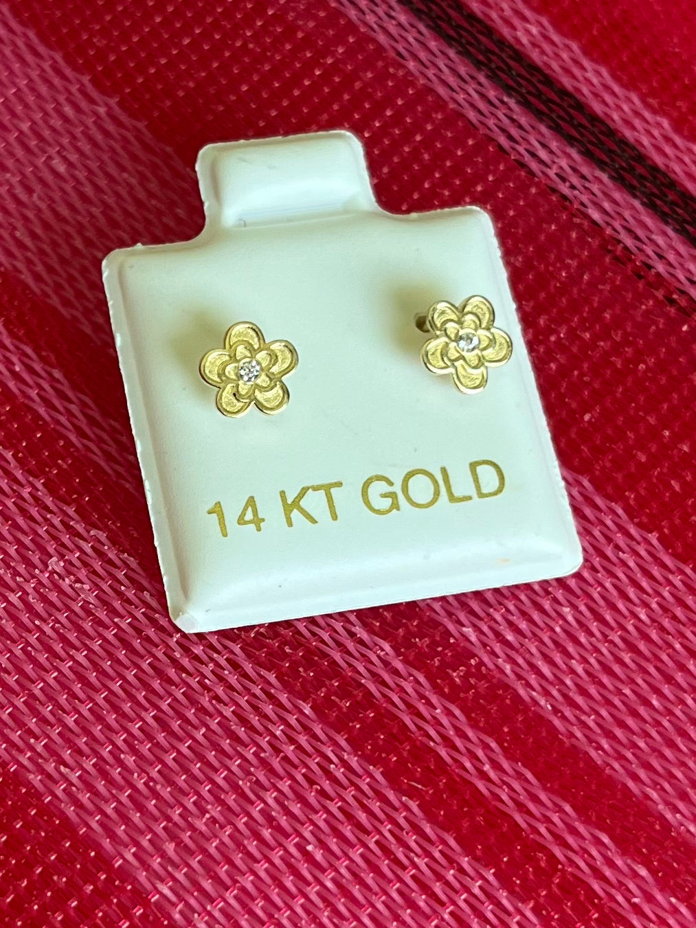 14k Floral Stud Earrings