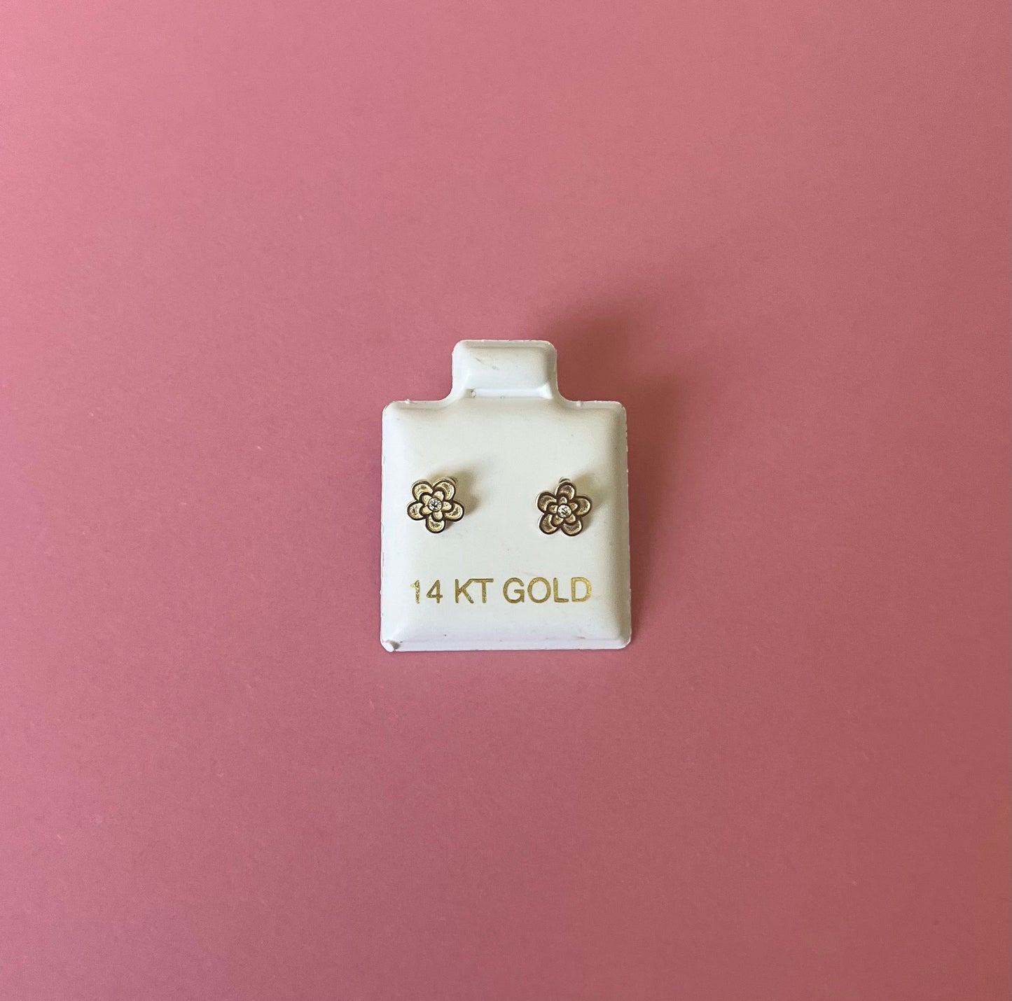 14k Floral Stud Earrings