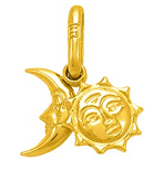 14k Sun and Moon Charm