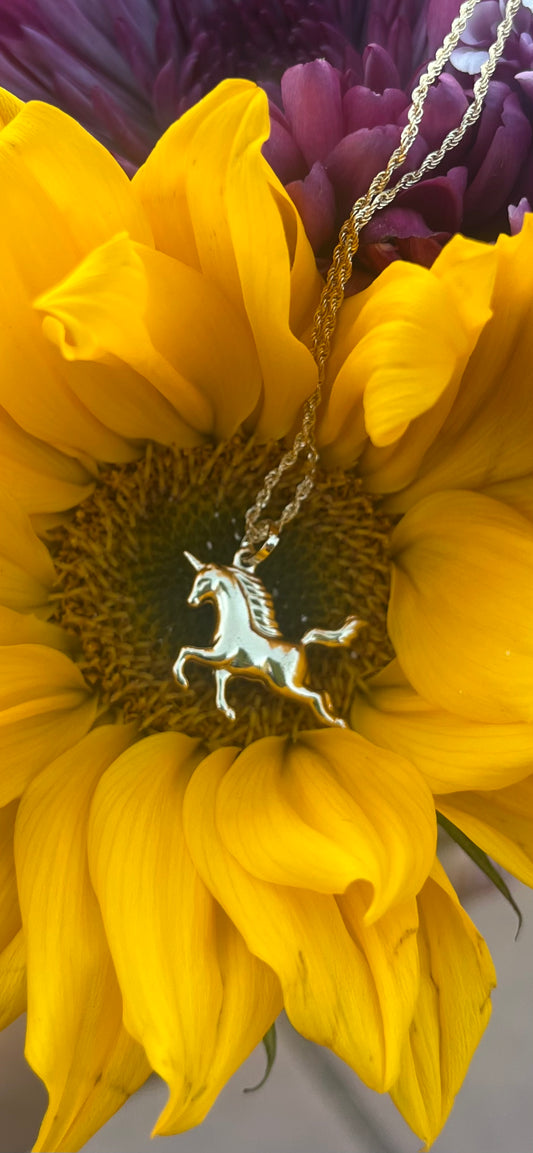 14k Gold Unicorn Charm