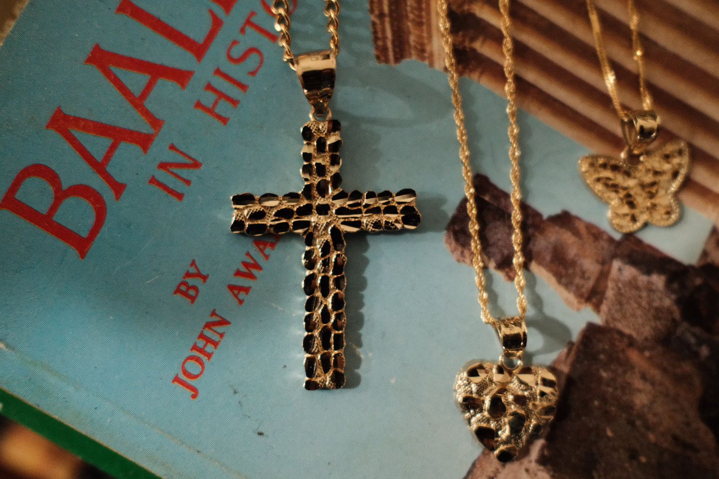 14k Solid Gold Nugget Pendants