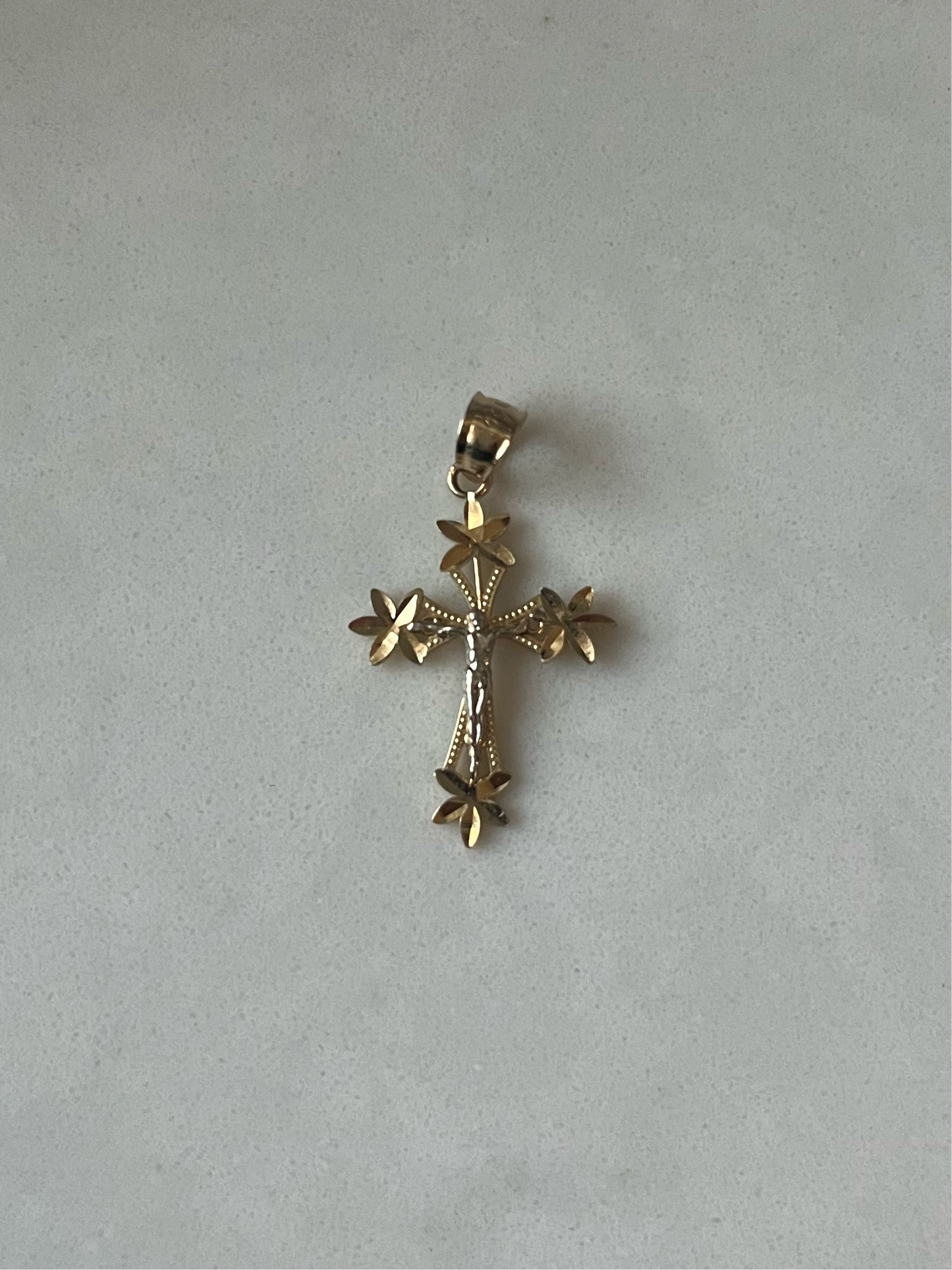 14k Mixed Gold Crucifix